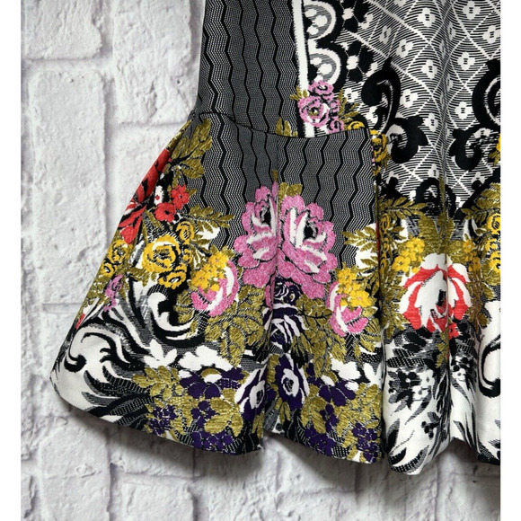 JUICY COUTURE Y2K Eloise Floral Combo Print Fit & Flare Dress Fluttered Skirt S - Picture 4 of 8